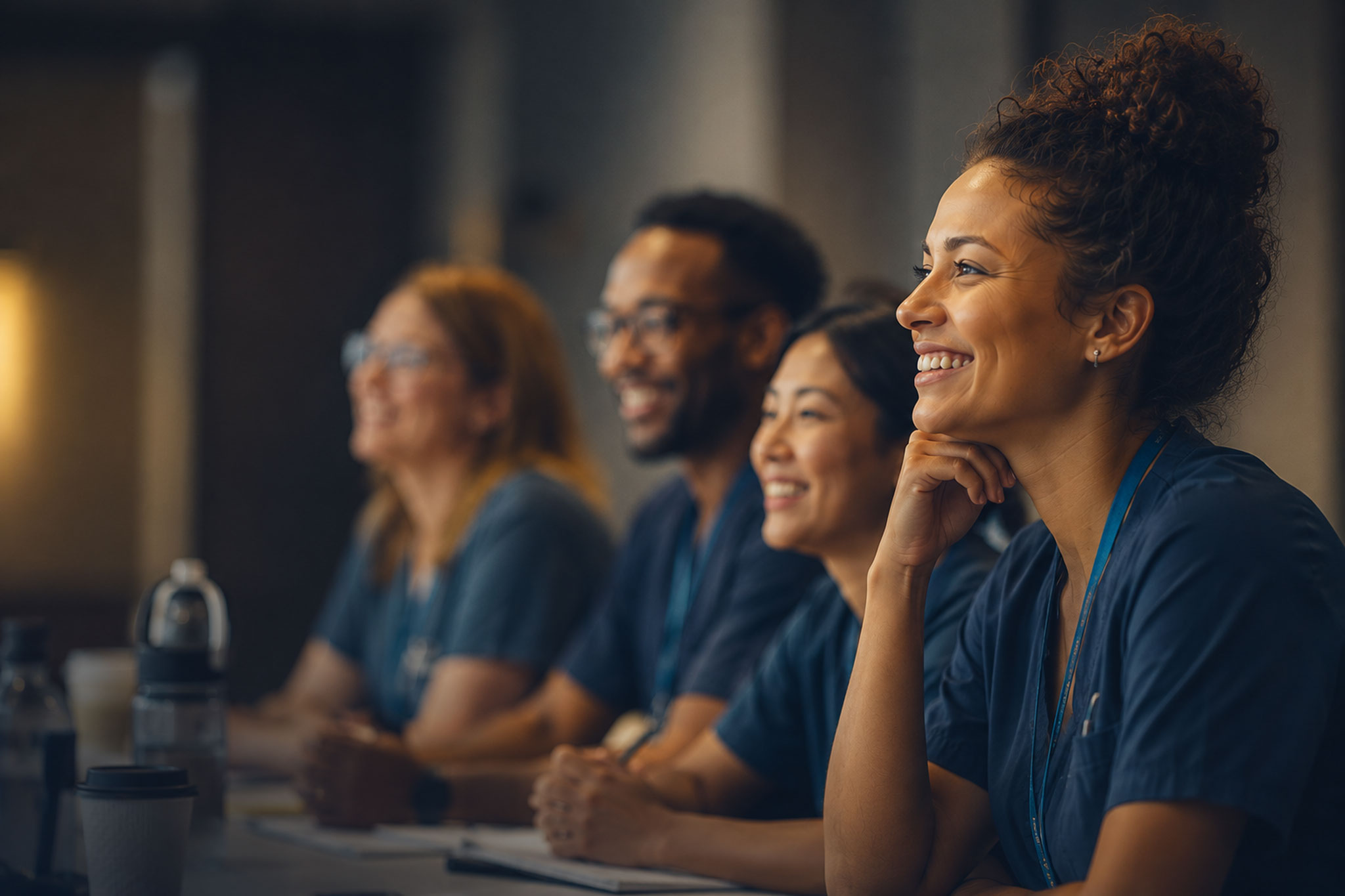 Healthcare professionals in training