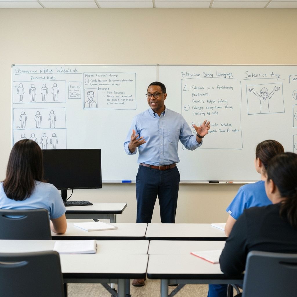 Course facilitator leading training session